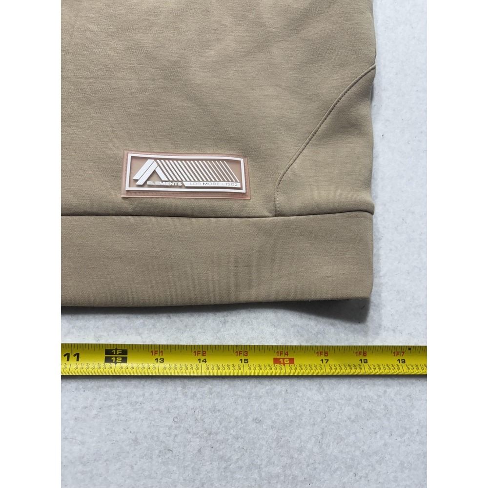 Alphalete Shirt Mens Small Beige Elements Embossed Logo Heavyweight Tee Athletic - Picture 8 of 11